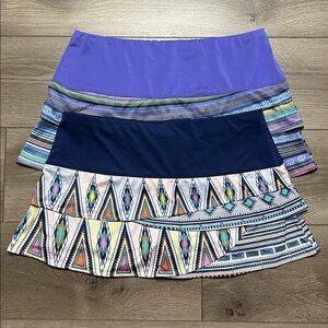Two Lucky In Love Layered Tennis Skirt Skort Blue Purple Size Large